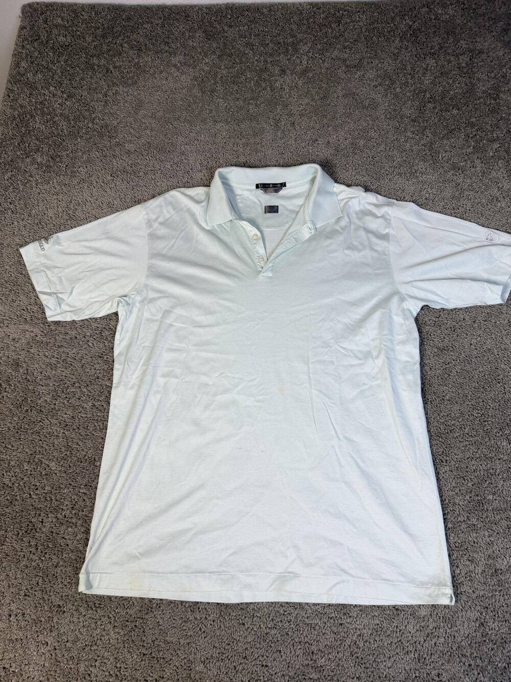 Tiger Woods Polo Shirt Mens XL Green Cotton Blend Golf Collared Activewear